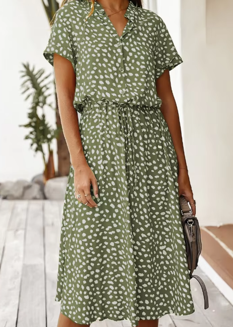 Elena Vintage Printed Summer Dress